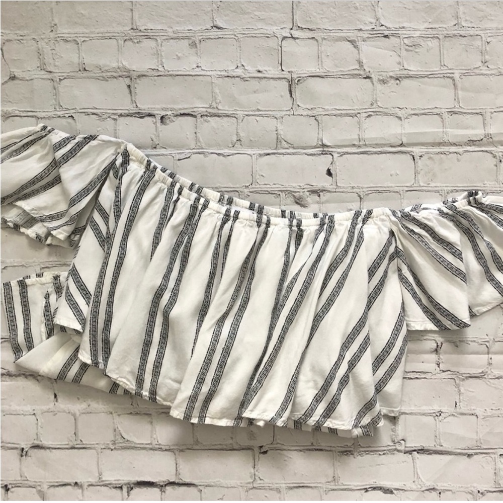 Madrag White With Black Strips Romper
